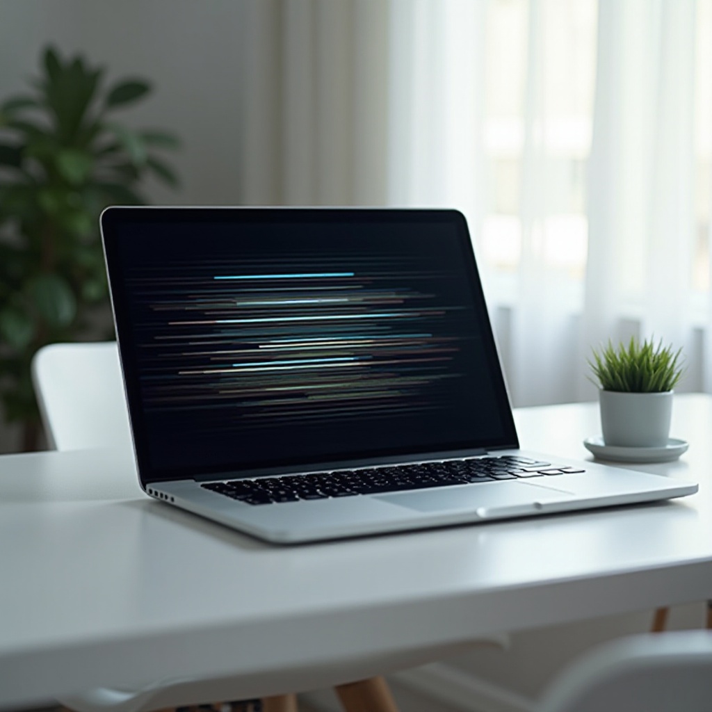 노트북 화면의 수평선