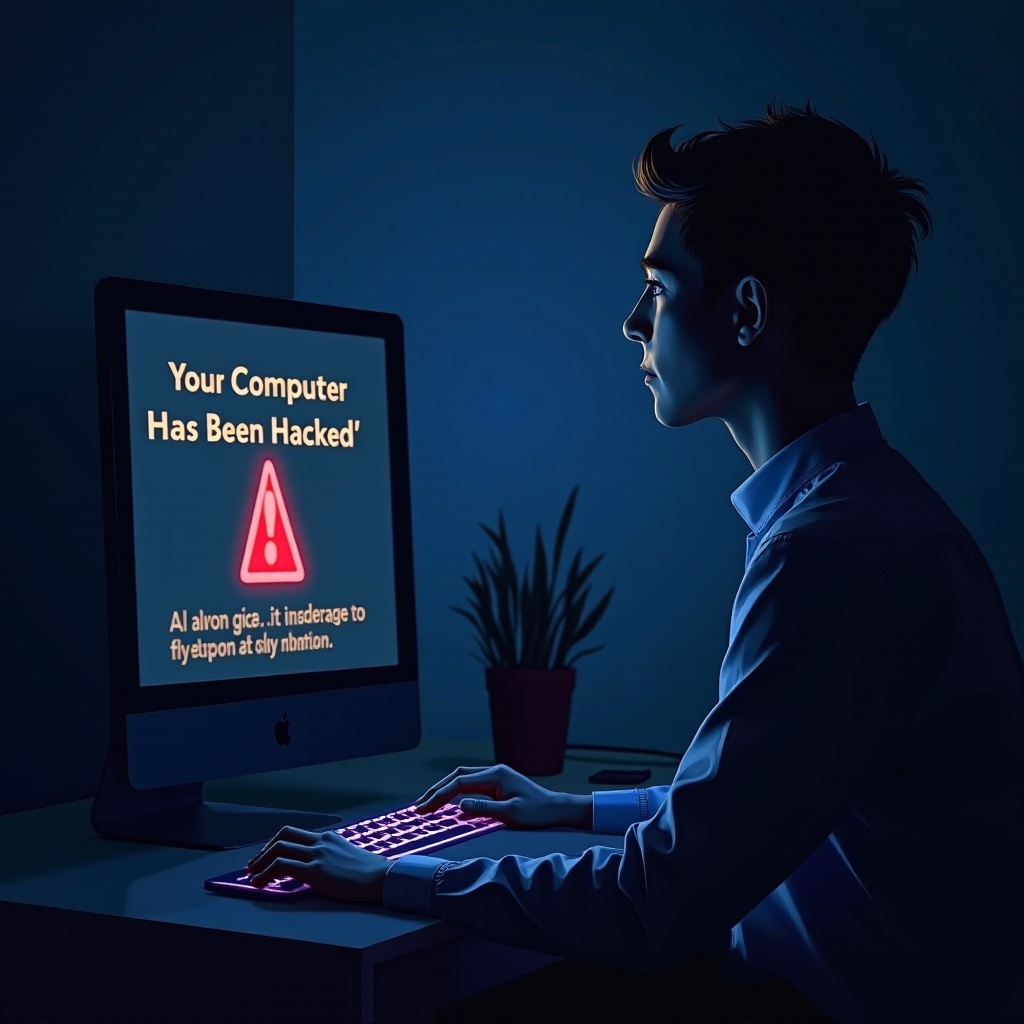 pesan komputer Anda telah diretas