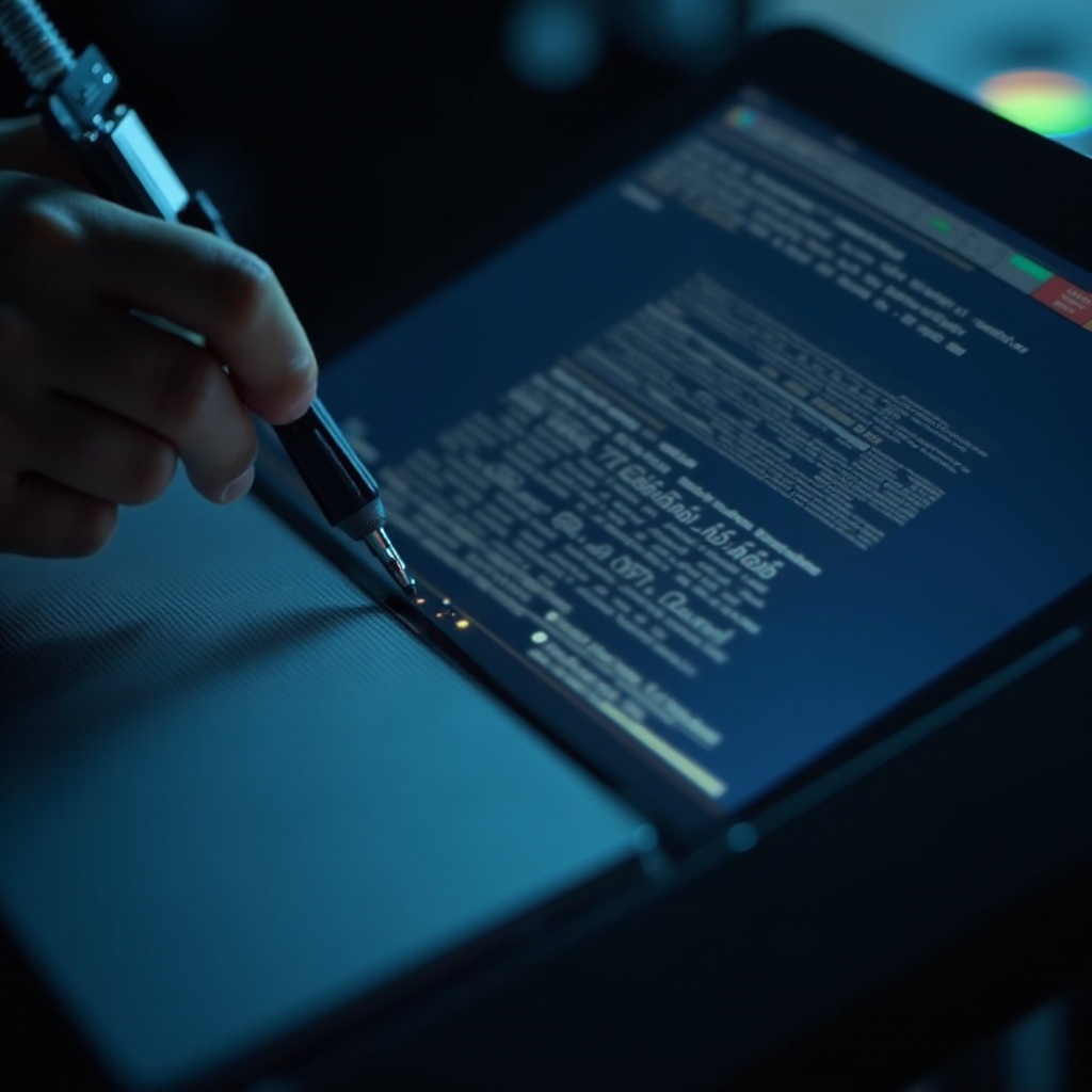 노트북 화면의 수평선