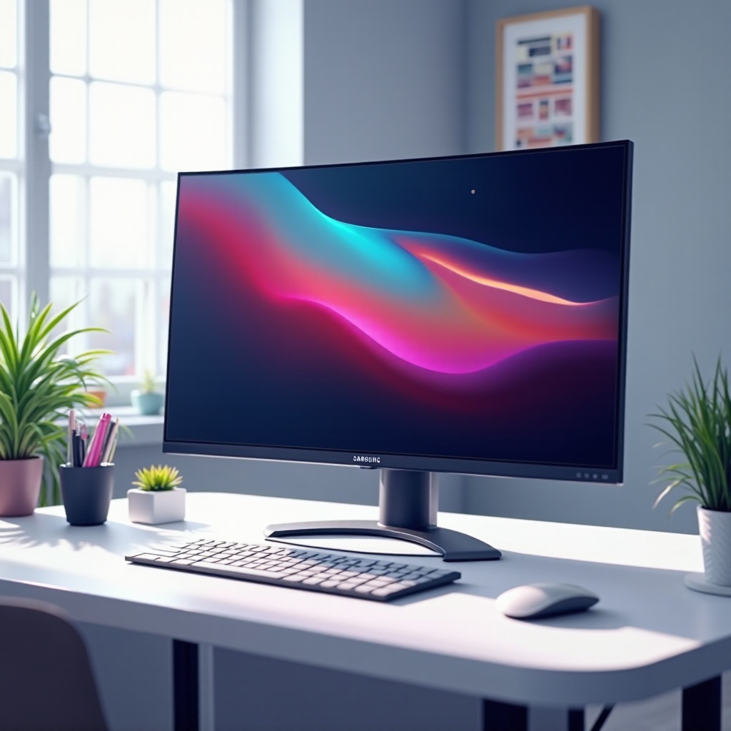 サムスンモニターの黒い画面